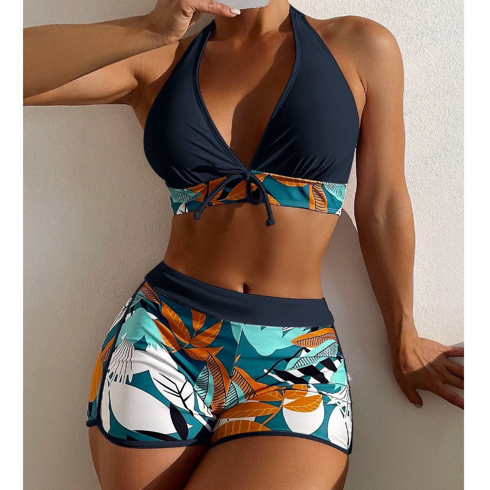 Damen Sportliches Bikini-Set mit floralem Muster Drune