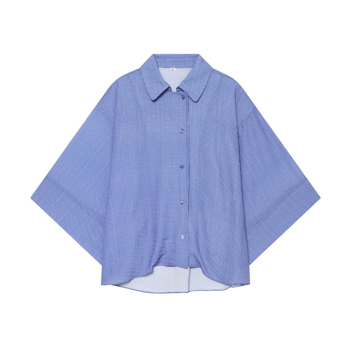 Damen Oversize-Bluse mit kastigem Schnitt und kurzen Fledermausärmeln Drune