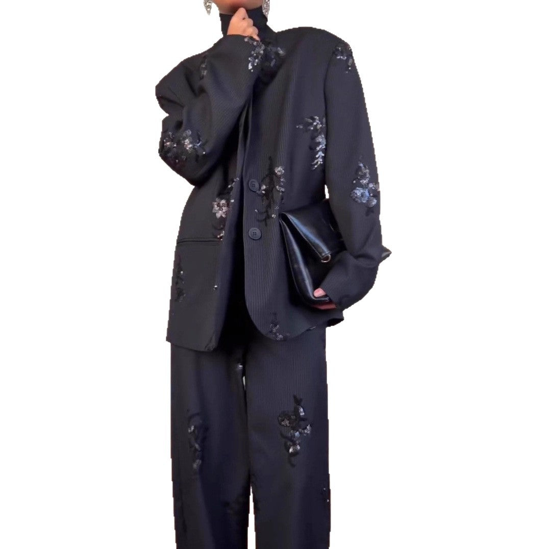 Damen Elegantes und funkelndes Blazer-Set Drune