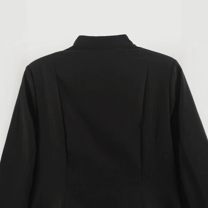 Damen Kurzjacke im Chinoiserie‑Stil mit Stehkragen und Knotenknopfverschluss Drune