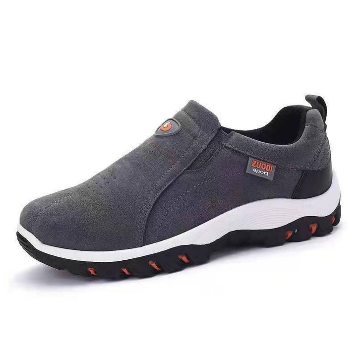 Herren nan robuste Slip-On-Sneaker aus Velourslederoptik mit elastischen Einsätzen und profilierter Gummilaufsohle Drune