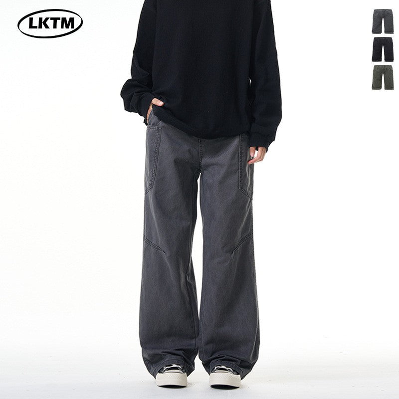 Damen Weit geschnittene Workwear-Hose im Baggy‑Stil mit großen aufgesetzten Fronttaschen Drune