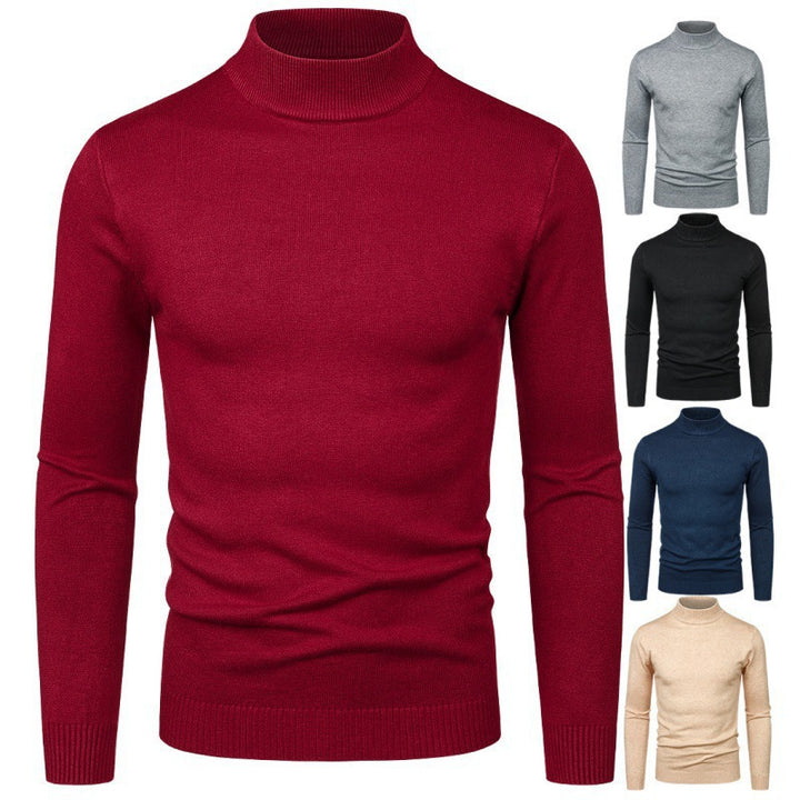 Herren eleganter Rollkragenpullover aus feiner Baumwollmischung Drune