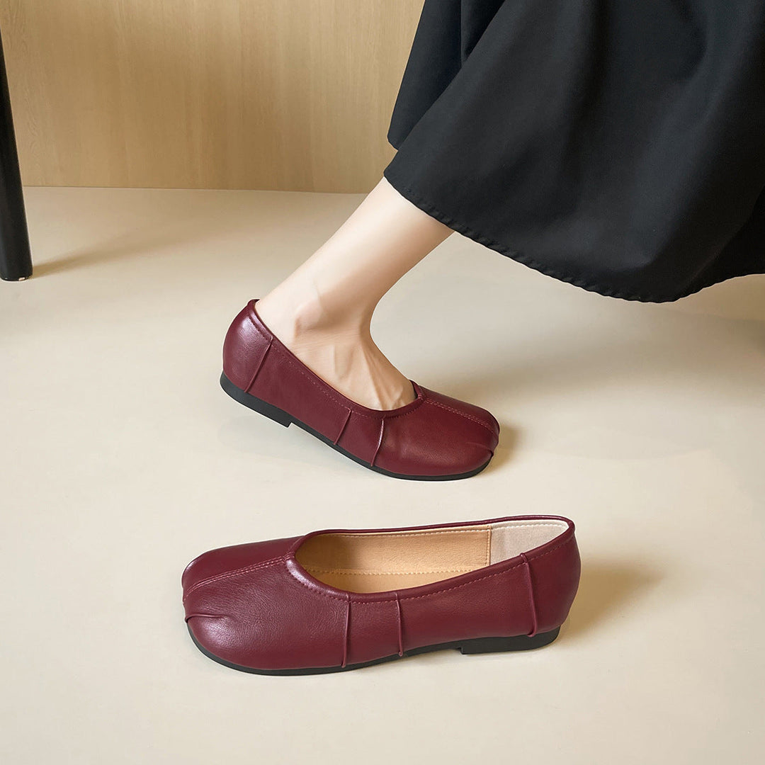 Damen Ballerinas mit einzigartigem Faltendesign Drune