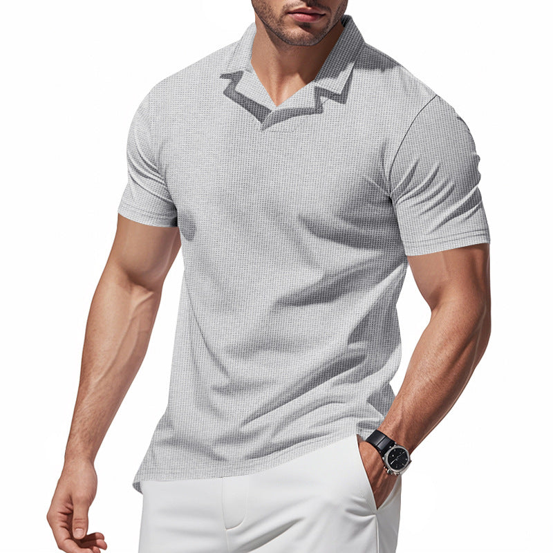 Herren Kurzarm Poloshirt mit strukturiertem Design Drune