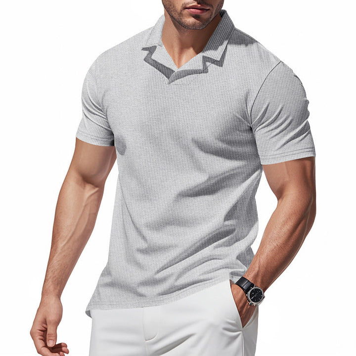 Herren Kurzarm Poloshirt mit strukturiertem Design Drune
