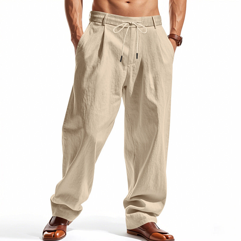 Herren lässige Freizeithose mit eleganten Falten und komfortablem Schnitt Drune