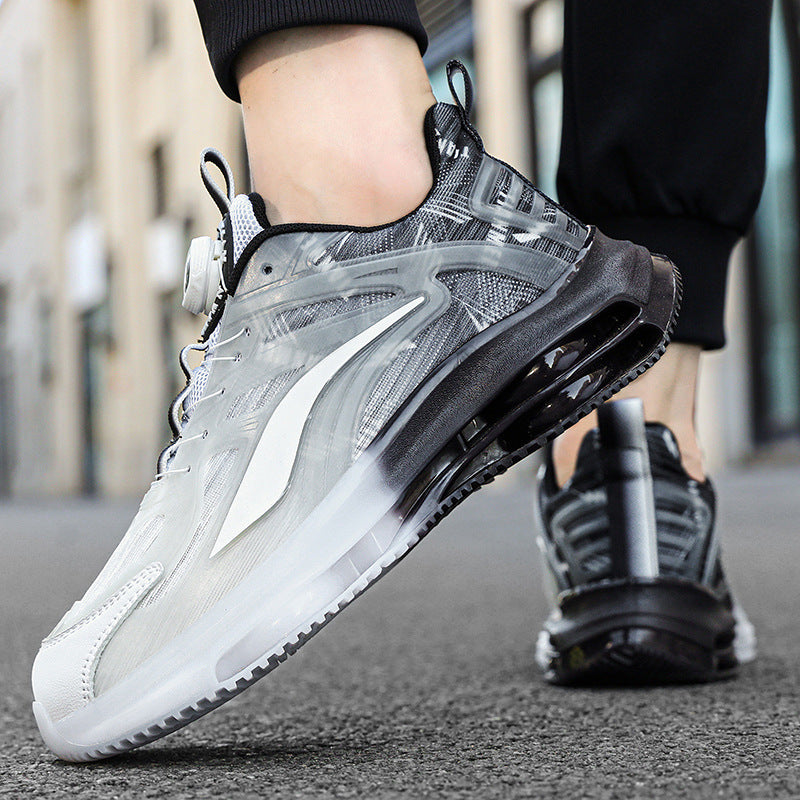 Herren Urbaner Komfort-Sneaker mit sichtbarer Luftkammer, transparentem TPU-Overlay und adaptivem Drehverschluss Drune