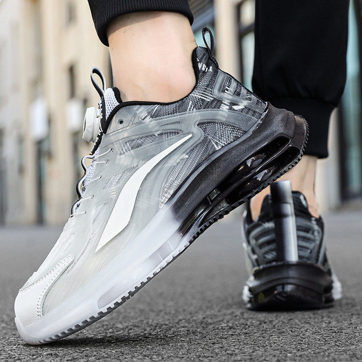 Herren Urbaner Komfort-Sneaker mit sichtbarer Luftkammer, transparentem TPU-Overlay und adaptivem Drehverschluss Drune