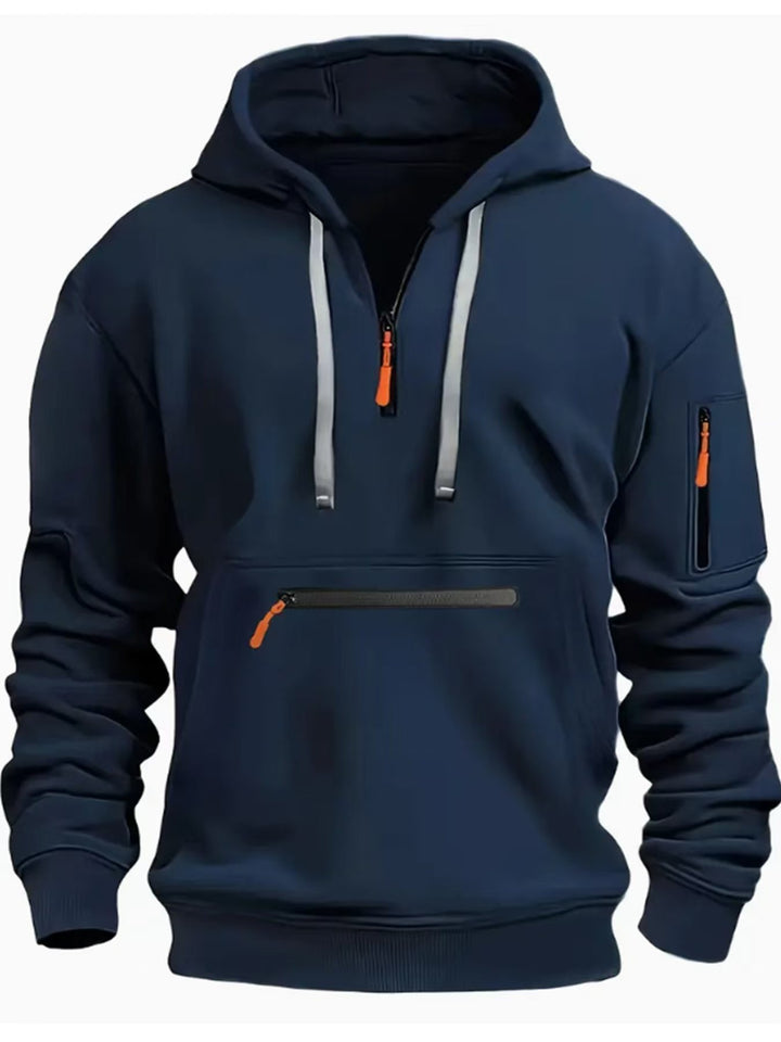 Herren Funktioneller Kapuzenpullover mit praktischem Reißverschluss Drune