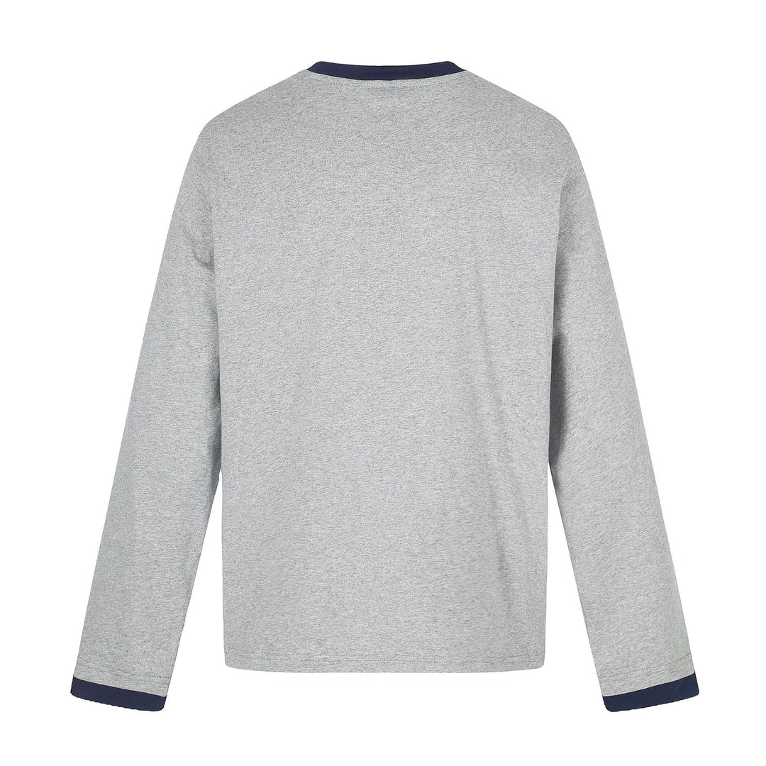 Herren Langarm-Sweatshirt mit Kontrast-Bündchen und Adler-Star-Print Drune