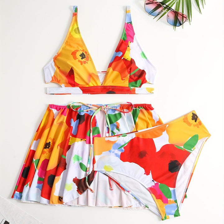 Damen Bikini-Set mit schickem Rock Drune