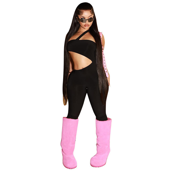 Damen Sportliches Set mit Crop-Top und Leggings Drune