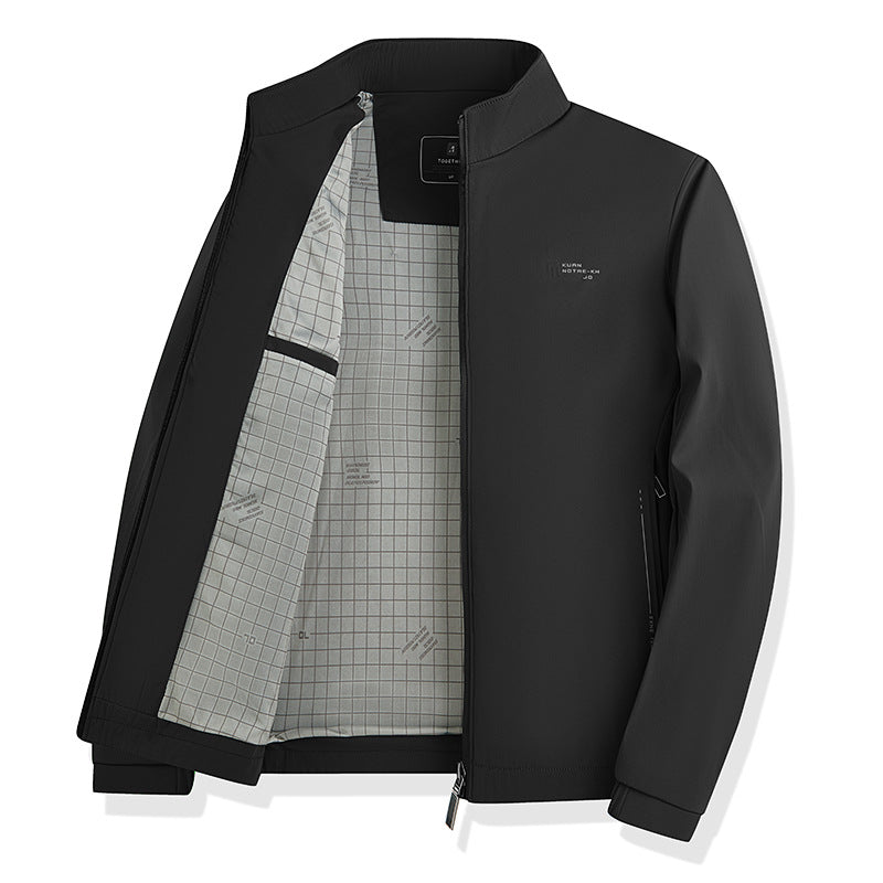 Herren Urbaner Stehkragen-Blouson mit minimalistischer Softshell-Optik Drune