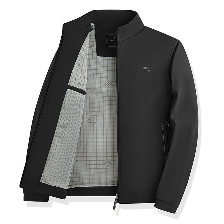 Herren Urbaner Stehkragen-Blouson mit minimalistischer Softshell-Optik Drune