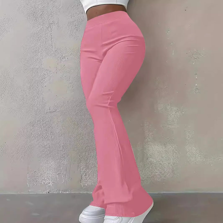 Damen High‑Waist Bootcut‑Hose mit figurformender Stretch‑Passform Drune