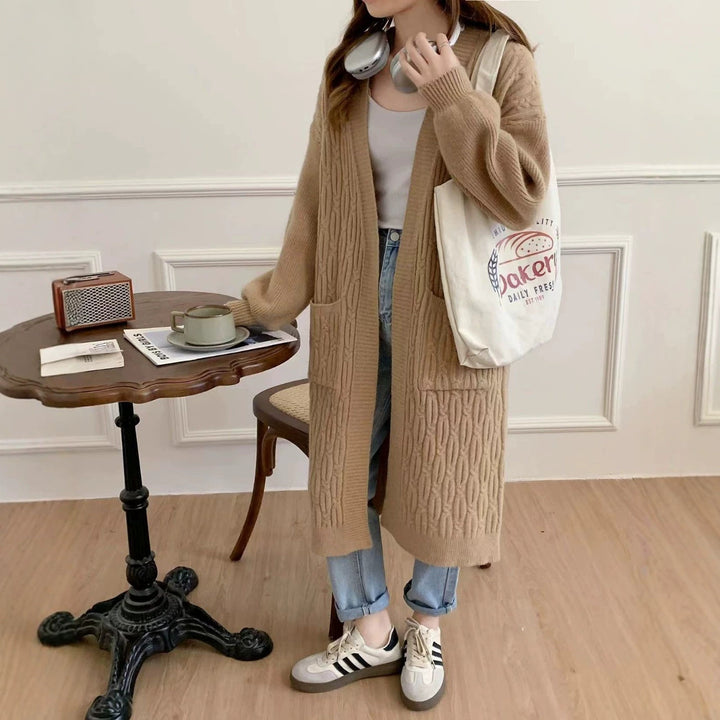Damen Oversized Strickjacke Drune