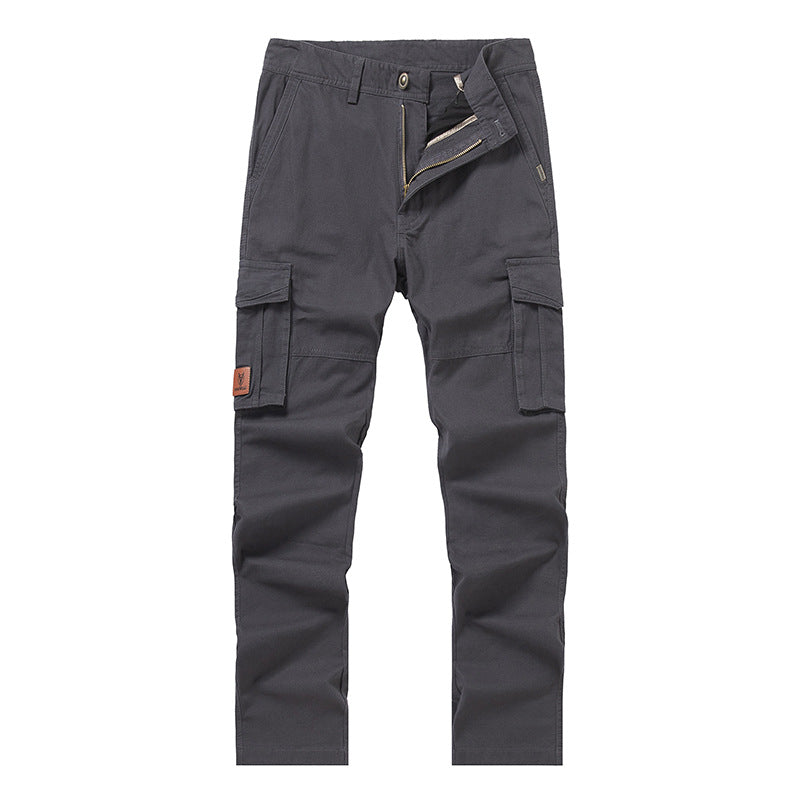 Herren Cargohose im Slim-Straight Schnitt mit Mehrfach‑Taschen und verstärkten Knien Drune