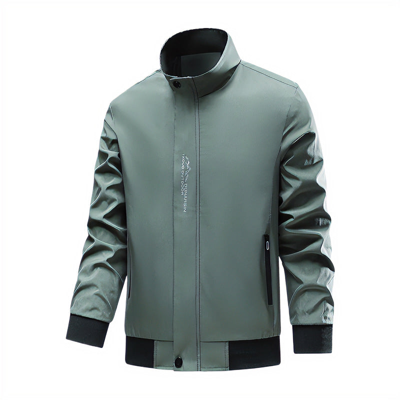 Herren Sportliche Übergangsjacke mit hochschließendem Kragen und seitlichen Reißverschlusstaschen Drune