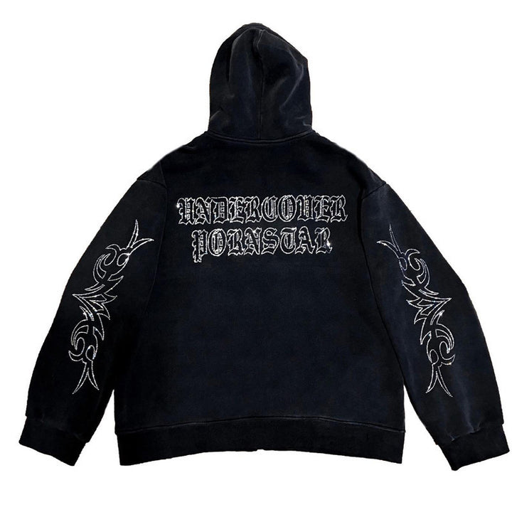 Herren Zip-Up Hoodie mit Tribal Design Drune