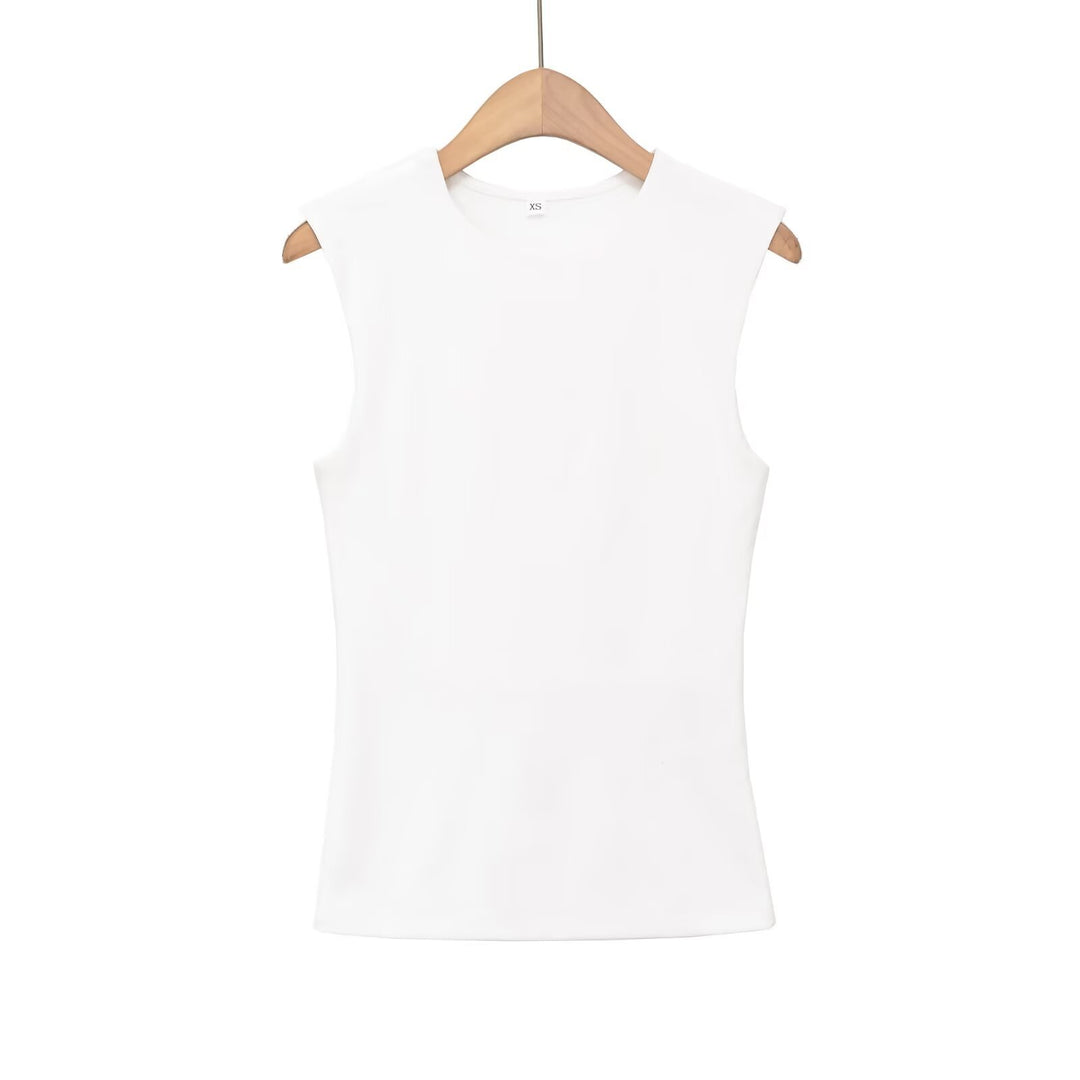 Damen ärmelloses Oberteil mit strukturiertem Look und hochwertiger Baumwolle Drune