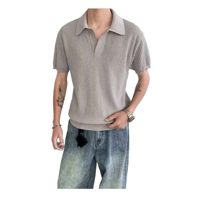 Herren Elegantes Poloshirt mit strukturiertem Design Drune
