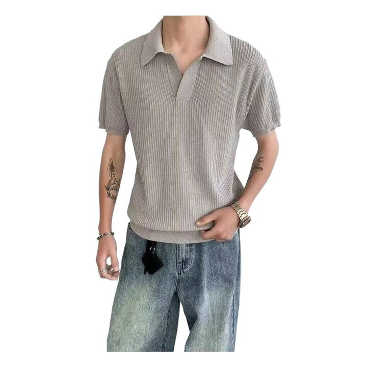 Herren Elegantes Poloshirt mit strukturiertem Design Drune