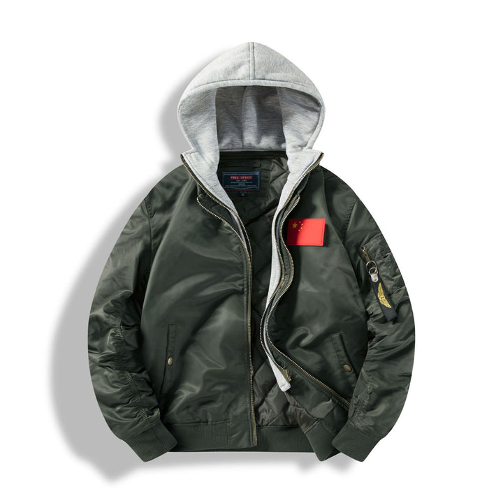 Herren Bomberjacke mit abnehmbarer Kapuzen-Innenseele und gesteppter Thermofütterung Drune