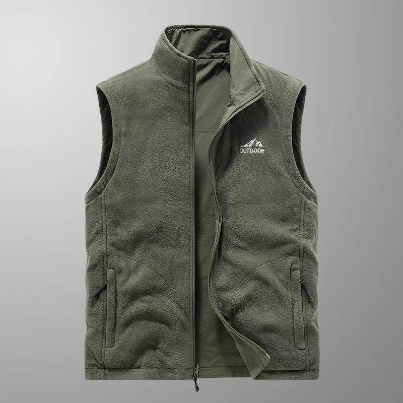 Herren Multifunktionale Field‑Utility‑Weste mit Mehrfachtaschen und Stehkragen Drune