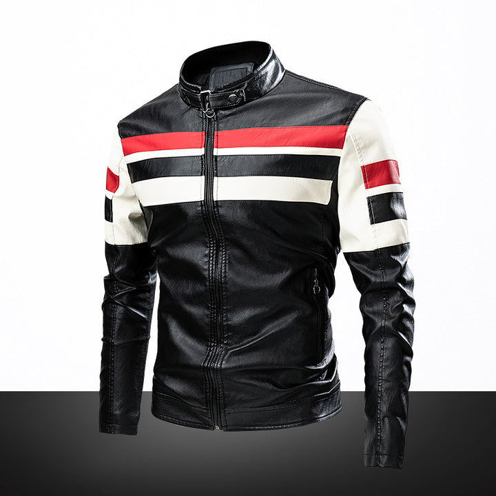 Herren Modische Bikerjacke im Retro-Stil Drune