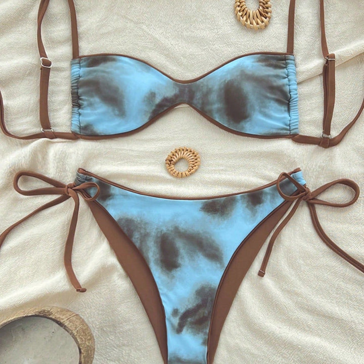 Damen Push-Up Bikini mit raffiniertem Animal-Print und verstellbaren Trägern Drune