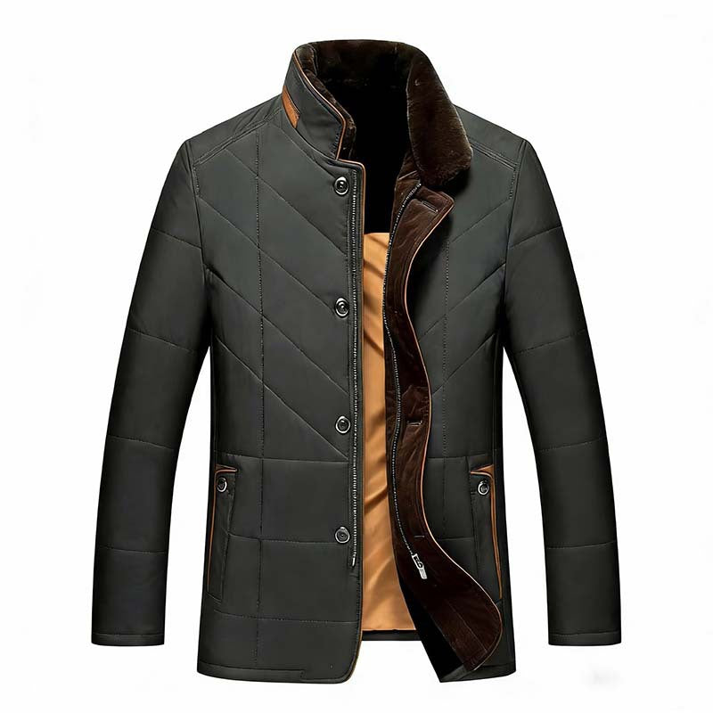 Herren Wattierte Steppjacke mit Stehkragen und Zwei-Wege‑Innenreißverschluss Drune