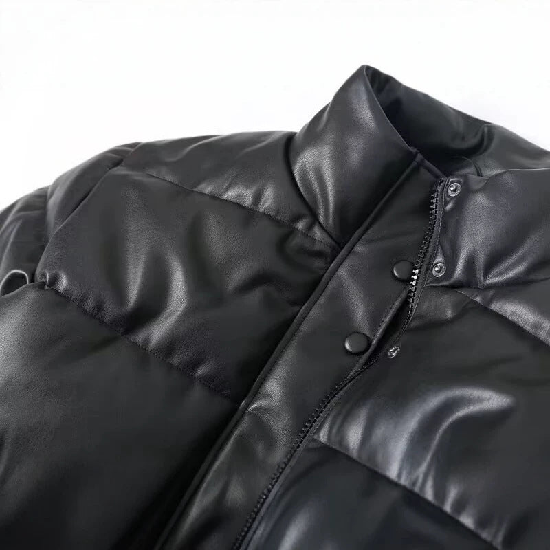 Damen Kurze wattierte Blousonjacke im Boxy-Look mit Stehkragen und elastischem Saum Drune