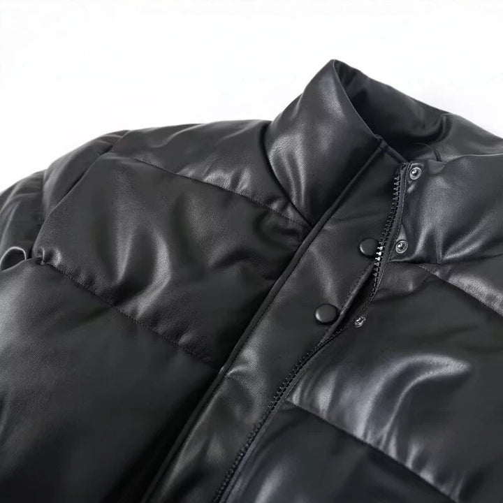 Damen Kurze wattierte Blousonjacke im Boxy-Look mit Stehkragen und elastischem Saum Drune