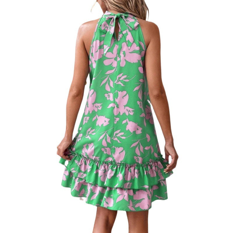 Damen Sommerkleid mit verspieltem Rüschen-Design und floralem Muster Drune