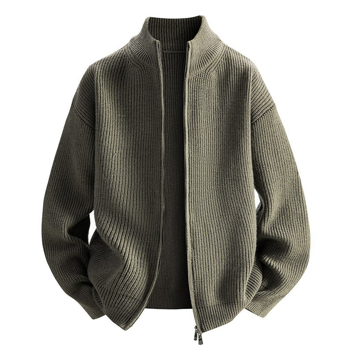 Herren Modische Strickjacke mit hohem Kragen Drune 1787964733
