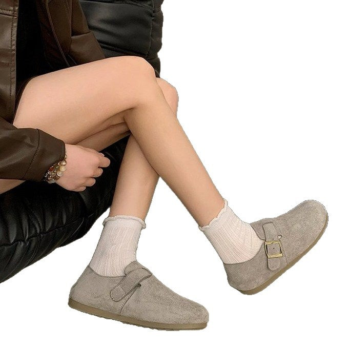 Damen Bequeme Clogs mit modischer Schnalle Drune