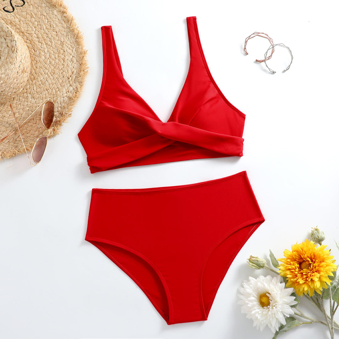 Damen Hochschnitt Bikini-Set Drune