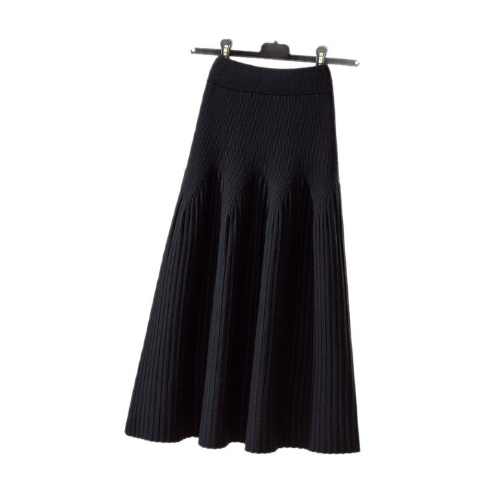 Damen Eleganter Plissee-Maxiröck mit voluminösem Saum Drune