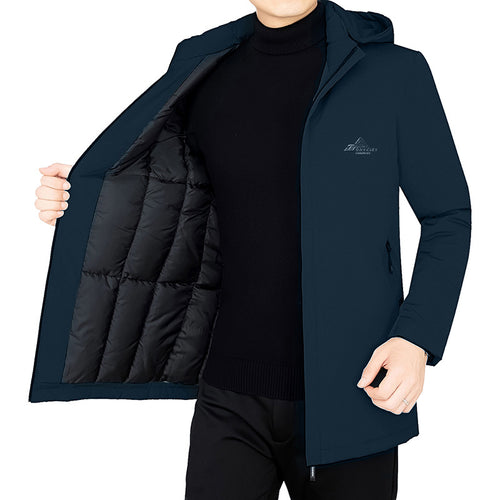 Herren Kapuzenparka mit gesteppter Thermofütterung und winddichter Außenhülle Drune