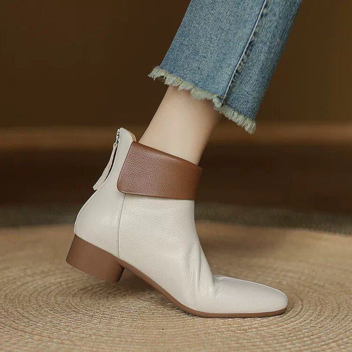 Damen Elegante Stiefeletten mit flexiblem Kragen Drune