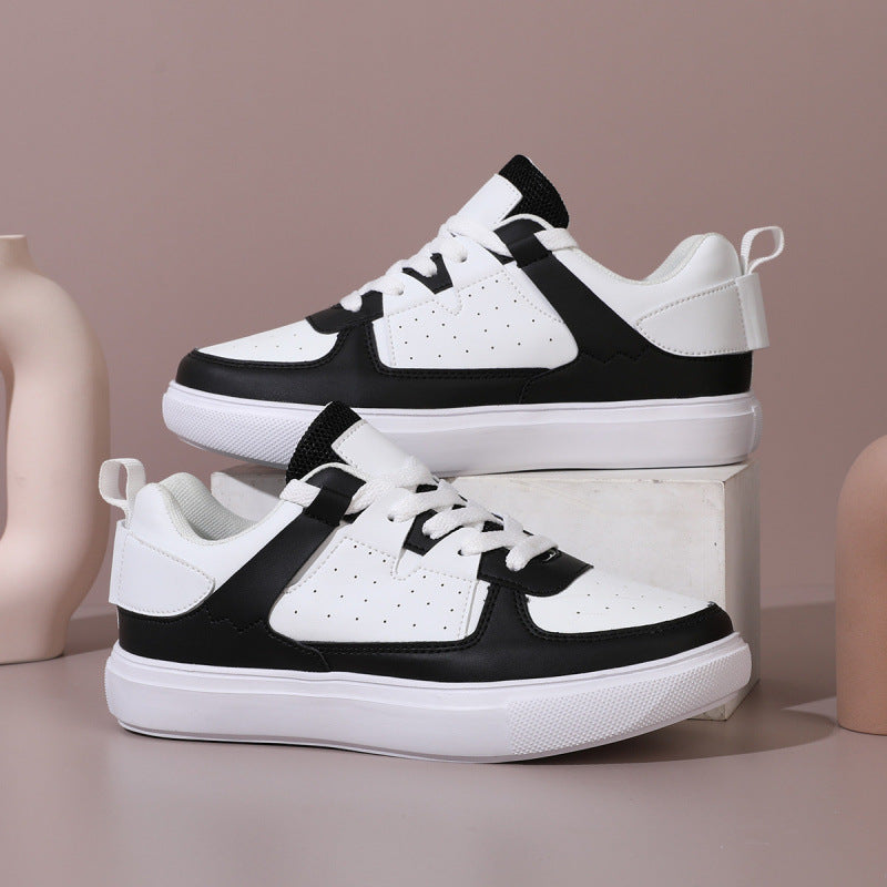 Herren Trendige Sneaker mit niedrigem Schaft, dicker Plateau-Sohle und synthetischem Leder Drune