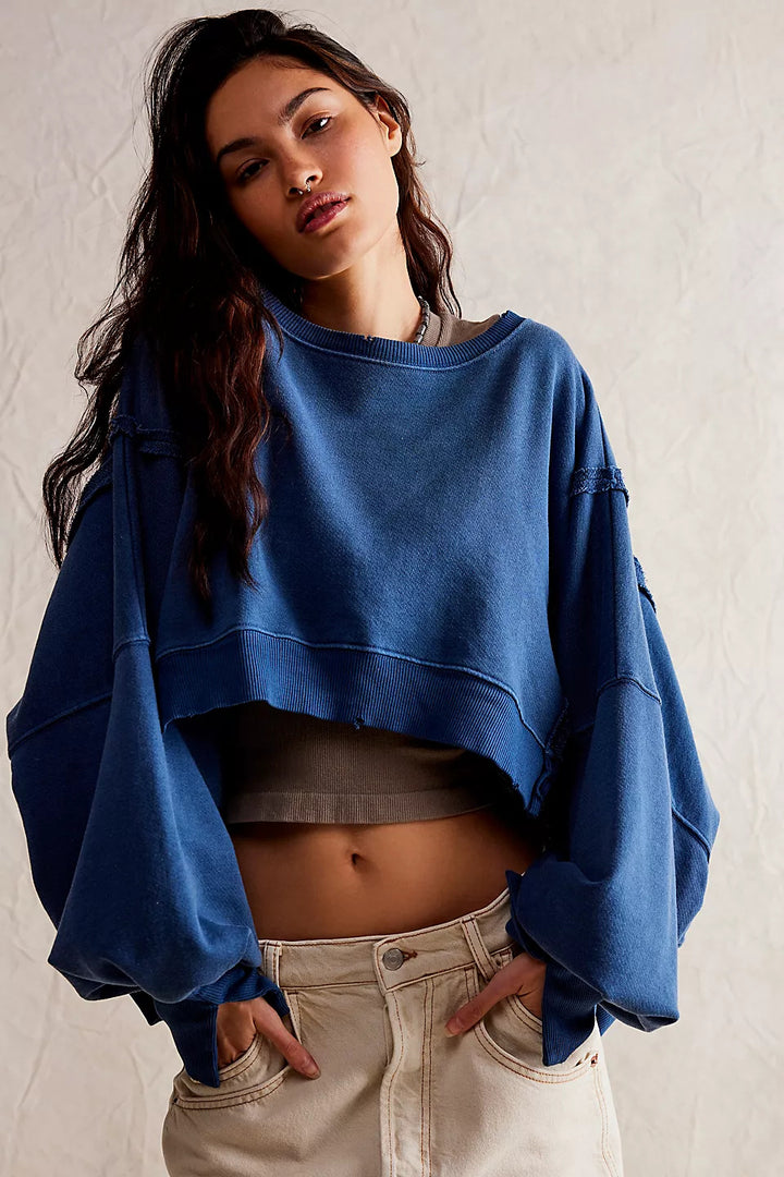 Damen lässiger Oversized Pullover Drune