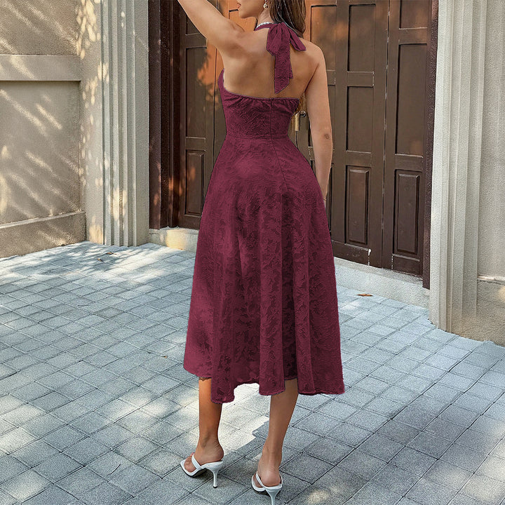 Damen Maxikleid mit tiefem V-Ausschnitt und floralem Muster Drune