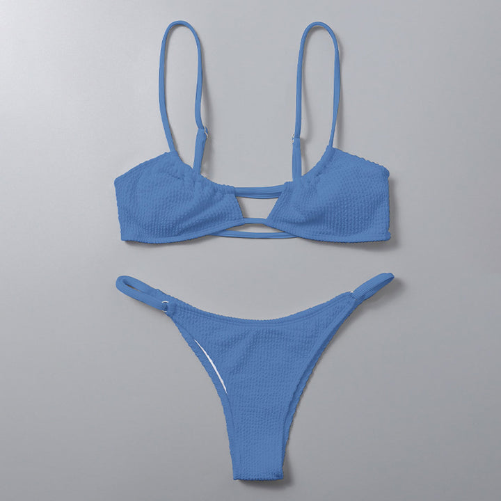 Damen Triangel-Bikini mit innovativem Schnitt und modischem Bindeband Drune