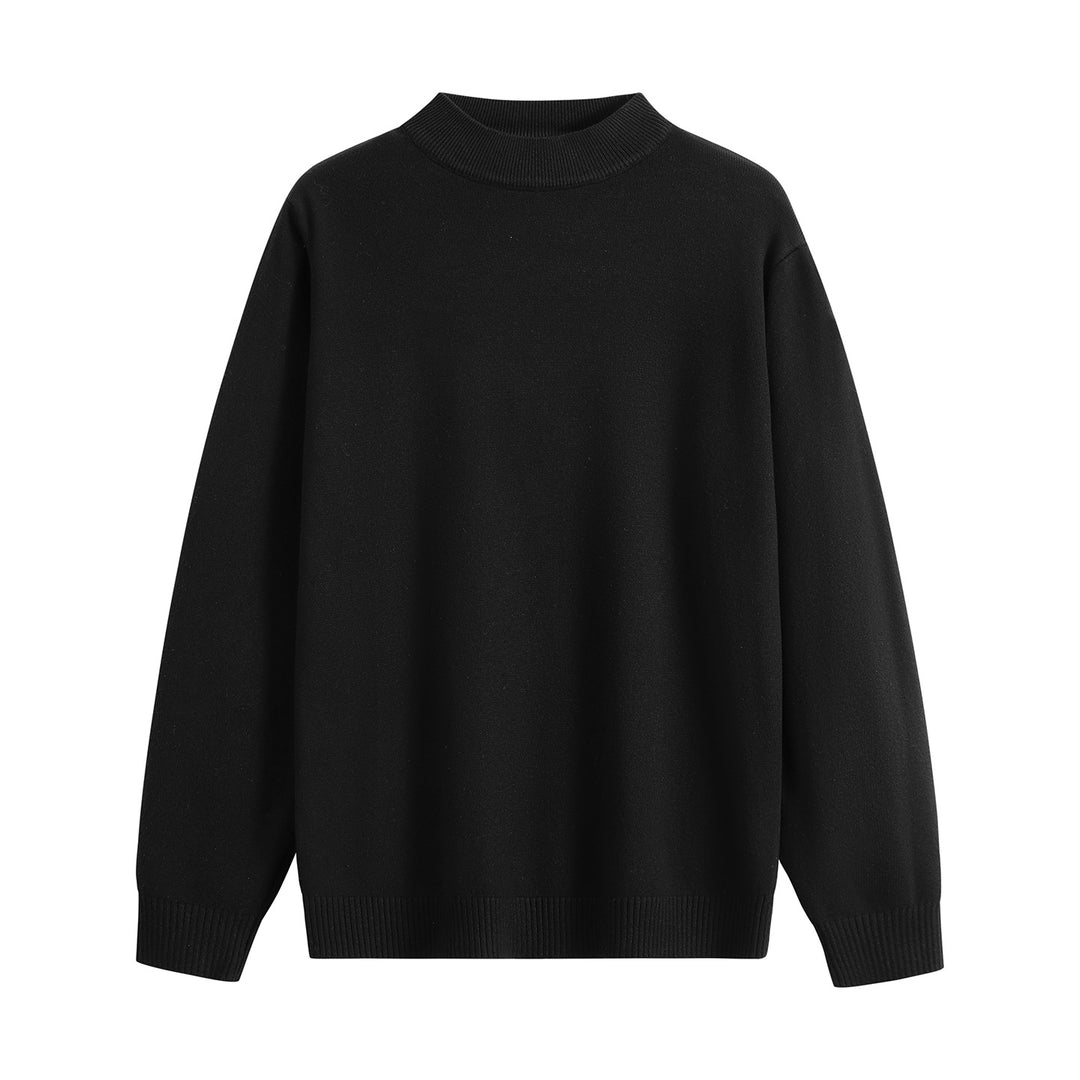 Unisex Oversize Rundhals-Pullover aus schwerer Baumwollmischung mit gerippten Bündchen Drune