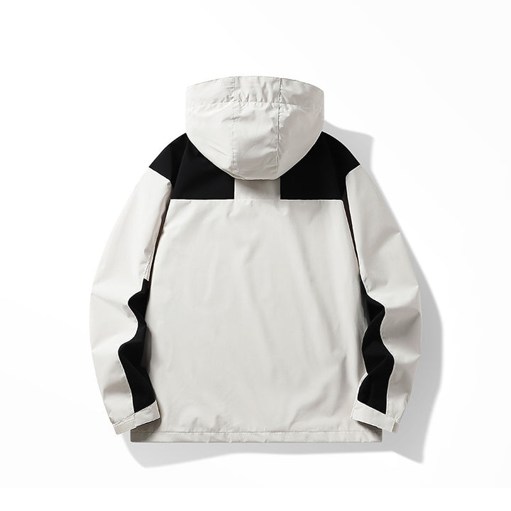 Herren Wetterfeste Übergangsjacke mit Kapuze Drune
