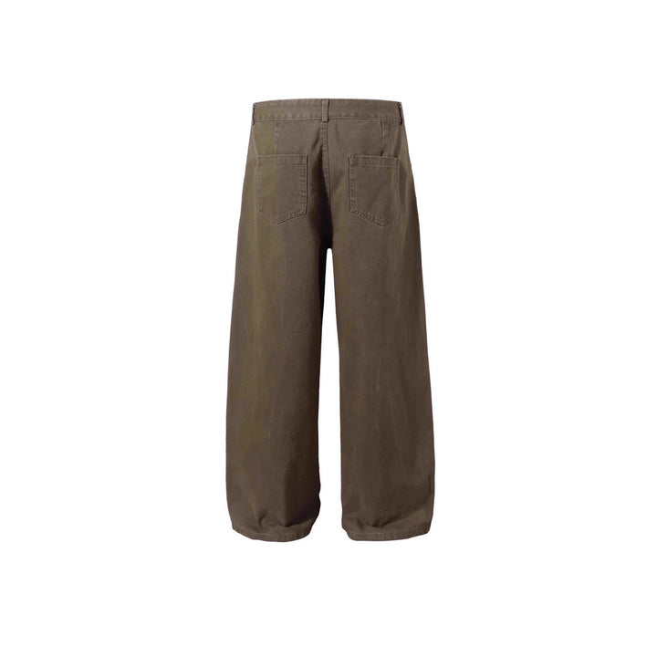 Damen Weitgeschnittene Hose mit Bundfalten Drune