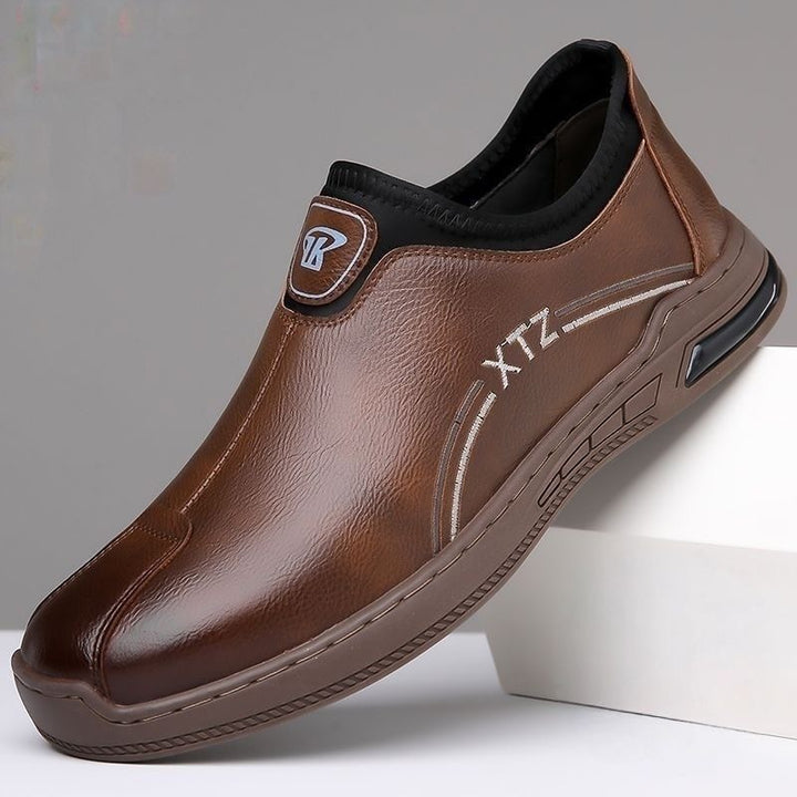 Herren Bequeme Slip-On Ledersneaker Drune