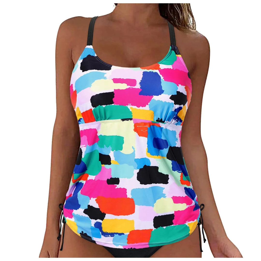 Damen lässiges Tankini-Oberteil mit Schnürung Drune